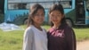 Pov Theary, 14, and Chan Riza, 13, used to study at Cambodia's public schools. A few years ago, they registered to become students at Seametrey Children's Village, where they enjoy learning English as the second language. (Rithy Odom/VOA Khmer)