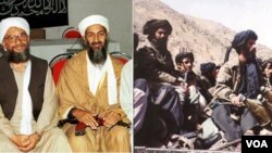 DK PBB memutuskan untuk memperlakukan kelompok militan Taliban (kanan) berbeda dengan kelompok teroris Al-Qaida.