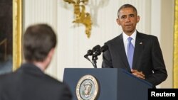 Tổng thống Mỹ Barack Obama trả lời họp báo về thỏa thuận hạt nhân Iran tại Phòng Đông của Tòa Bạch Ốc, ngày 15/7/2015.