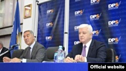 Predsjednik i potpredsjednik DPS-a, Milo Đukanović i Duško Marković (rtcg.me)