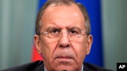 Russian Foreign Minister Sergey Lavrov attends a news conference in Moscow, March 19, 2015.
