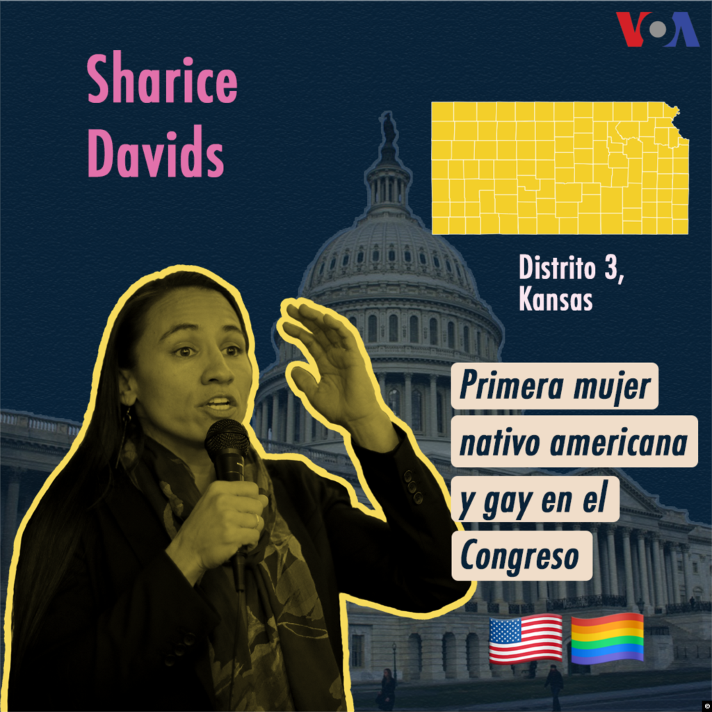 Sharice Davids, congresista por el estado de Kansas, es la primera mujer abiertamente lesbiana y de ascendencia nativo americana en llegar al Congreso. Durante su campaña, Davids criticó la reforma tributaria del Partido Republicano y llamó a verdaderos cortes de impuestos para la clase media del país.