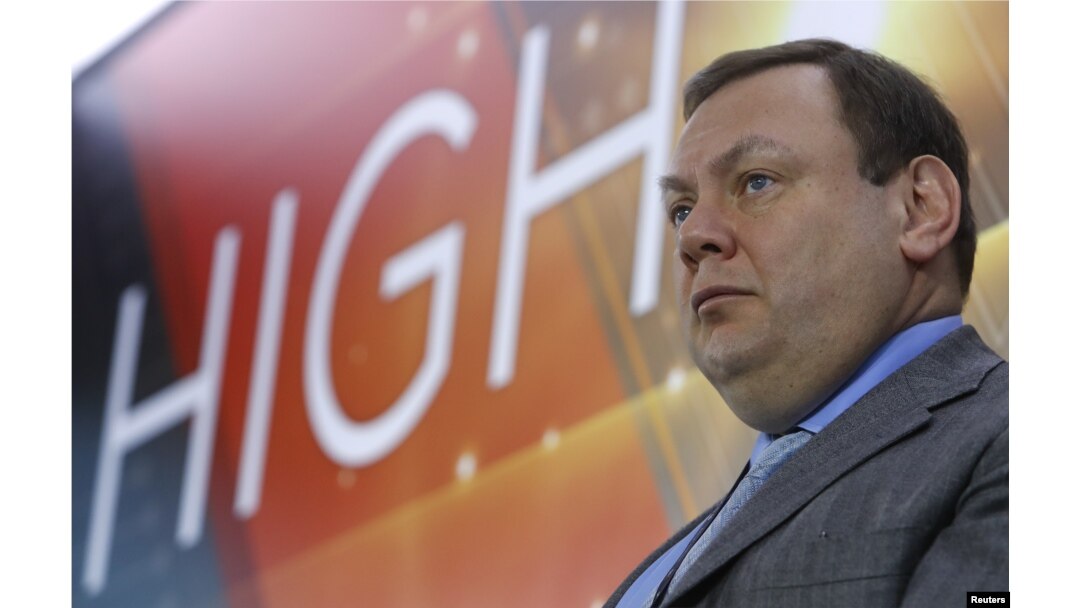 FILE - Mikhail Fridman, chairman of the supervisory board of the Alfa Group Consortium, attends a ceremony at the Moscow Exchange in Moscow, Russia Feb. 1, 2018.