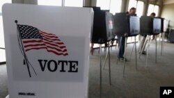 FILE - Voters cast ballots in Hinsdale, Ill., March 18, 2014. 