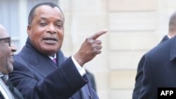 Denis Sassou Nguesso mokonzi ya Congo-Brazzaville na mobembo na Paris, France, le 11 novembre 2018.
