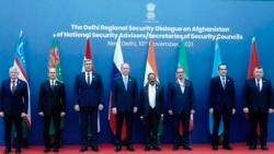 Attendees pose before the 'Delhi Regional Security Dialogue on Afghanistan' in New Delhi, India, Nov. 10, 2021.