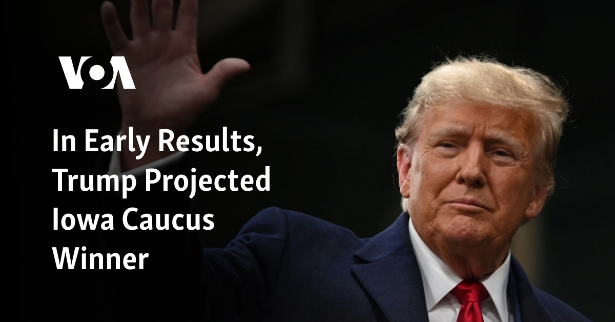 In Early Results, Trump Projected Iowa Caucus Winner