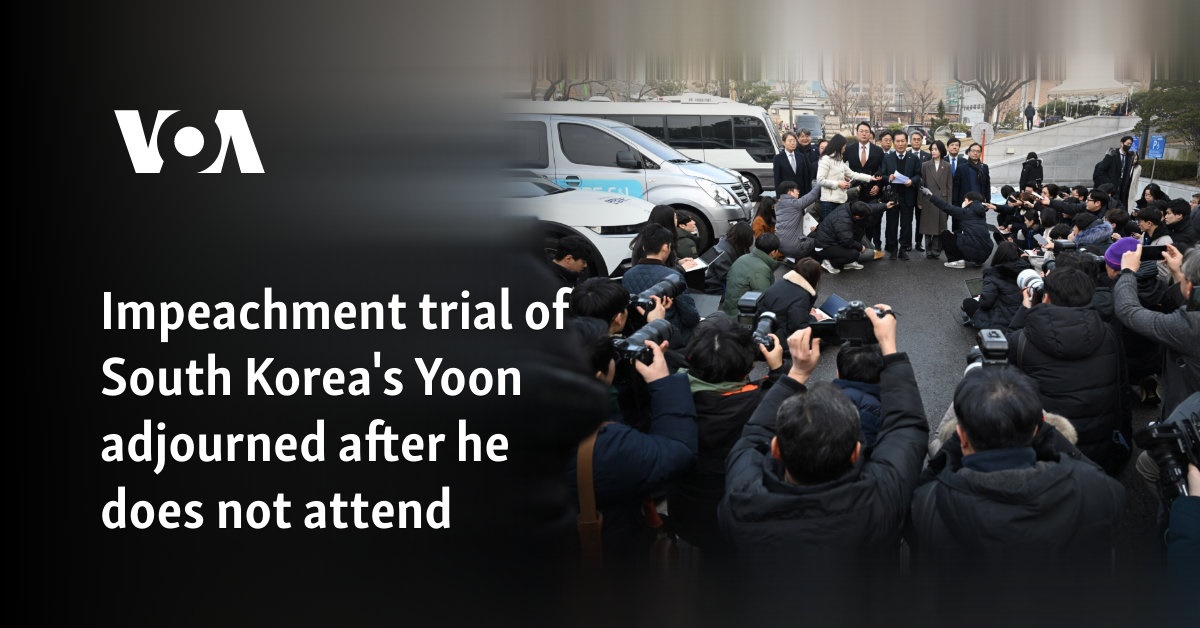 Impeachment trial of South Korea's Yoon adjourned after he does not attend