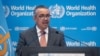 FILE - This handout picture made available by the World Health Organization on Nov. 29, 2021 shows WHO Director-General Tedros Adhanom Ghebreyesus addressing the special session of the World Health Assembly in Geneva. 