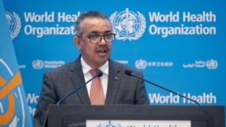 FILE - This picture made available by the World Health Organization on Nov. 29, 2021 shows WHO Director-General Tedros Adhanom Ghebreyesus addressing the World Health Assembly in Geneva. He said new data about COVID "could have – and should have – been shared three years ago."