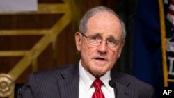 Committee Chairman Sen. Jim Risch, R-Idaho, speaks during a Senate Foreign Relations Committee hearing on "U.S. International Pandemic Preparedness" in the Capitol in Washington, Thursday, June 18, 2020. (Caroline Brehman/Pool via AP)