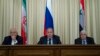 نشست سه جانبه روسیه، ایران و سوریه برگزار شد؛ به دنبال یک طرح «مارشال» برای حل بحران