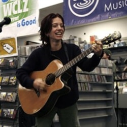 Ani DiFranco performs at a record store in Maine in 2009