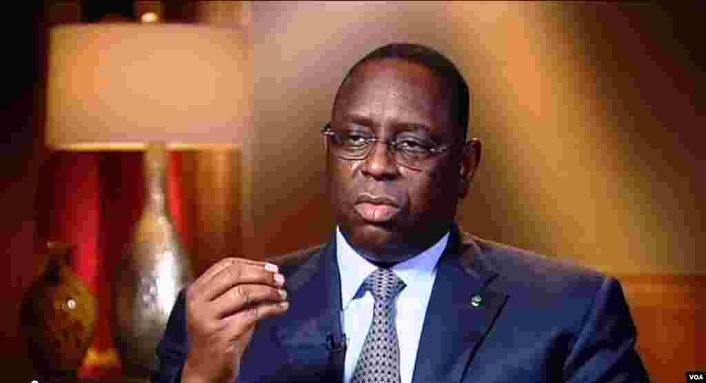 Senegalese president Macky Sall during his interview