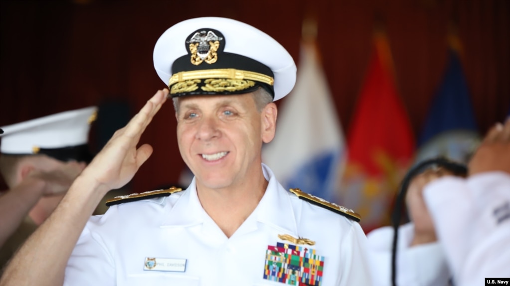 时任美军印太司令部司令的戴维森上将(Philip Davidson)（美国海军2019年4月11日）(photo:VOA)