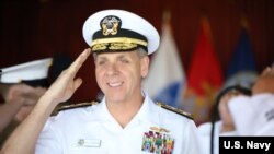 時任美軍印太司令部司令的戴維森上將(Philip Davidson)（美國海軍2019年4月11日）