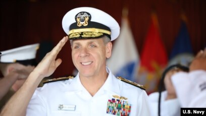 Đô đốc Philip Davidson, Tư lệnh Bộ Tư lệnh Ấn Độ Dương–Thái Bình Dương Hoa Kỳ (USINDOPACOM). Ảnh chụp ngày 12/4/2019