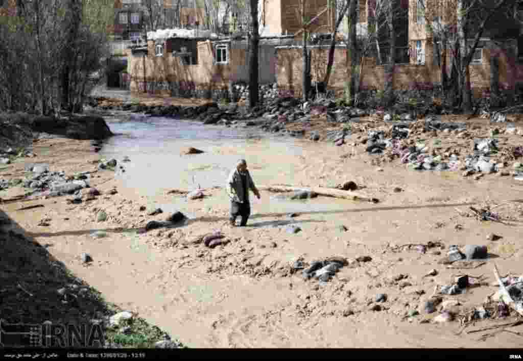 تبریز- خسارات سیل در روستای بیرق عکس: علی حامد حق دوست 