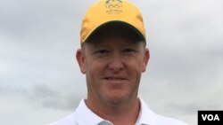 Australian golfer Marcus Fraser (P. Brewer/VOA)