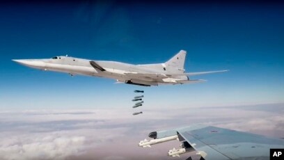 Barrage Of Airstrikes Pound Idlib After Rebels Shoot Down Russian Jet In This Photo Made From The Footage Taken Russian Defense Ministry Official Website On