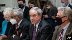 House Budget Committee Chair John Yarmuth, D-Ky., center, speaks as as the House Rules Committee begins work on President Joe Biden's sweeping domestic agenda, the Build Back Better Act, at the Capitol in Washington, Nov. 3, 2021.