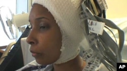 Denise Harris, 39, suffers from epilepsy, and doctors at the medical center of New York University are monitoring her seizures in the hope of performing an operation to minimize them