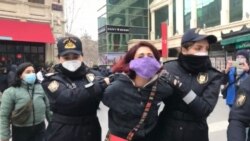 Feministlərin aksiyası. Foto: Türkan Bəşir