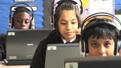 Pupils at Raynham Primary School in London for their after-school math lesson