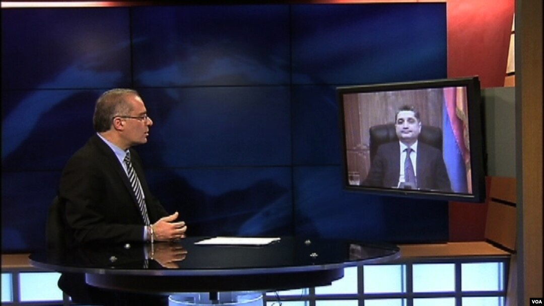 Armenian Prime Minister Tigran Sargsyan speaks to VOA's Armenian Service, December 24, 2012.