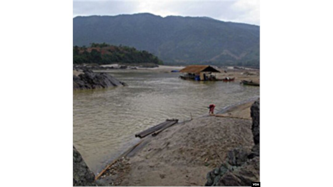 Rencana lokasi waduk Myitsone di negara bagian Kachin yang diprotes penduduk setempat.