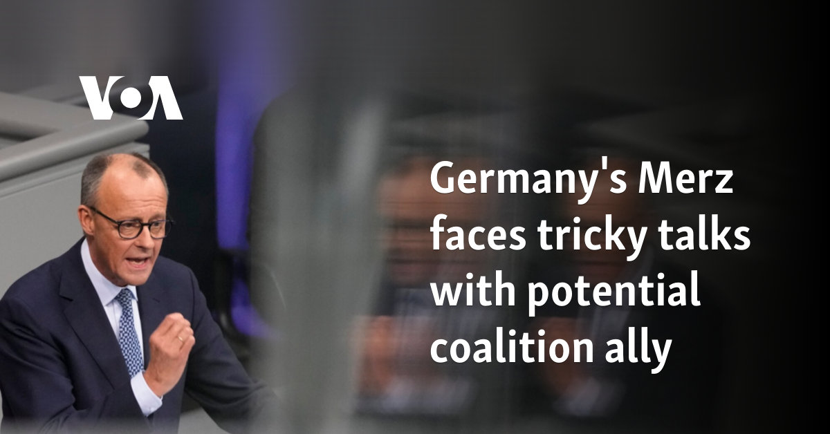 Germany's Merz faces tricky talks with potential coalition ally