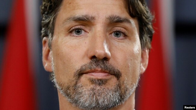 加拿大总理特鲁多1月11日在渥太华举行记者会，要求伊朗承担全部责任。