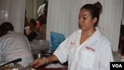 El tradicional arroz con pollo se expone durante la feria gastronómica Unica.