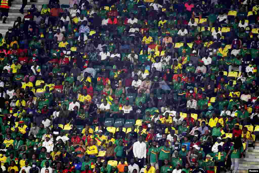 General view of Cameroon fans inside the stadium during the game Cameroon vs Comoros, Jan. 24, 2022.