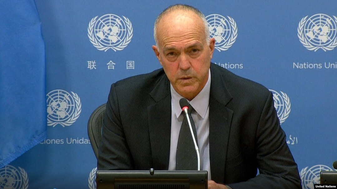 Nicholas Koumjian, kepala Mekanisme Investigasi Independen untuk Myanmar (IIMM) berbicara di Jenewa, Selasa (foto: dok).