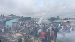 Le grand marché de Bouaké incendié