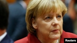 Angela Merkel au sommet de l'Union européenne à Bruxelles
