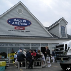 Tourists stop by the Made in America store in Elma, New York.