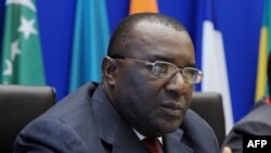 FILE - Governor of the Bank of Central African States (BEAC) Lucas Abaga Nchama.
