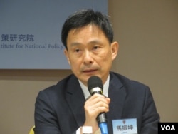 台灣國防大學中共軍事事務研究所所長馬振坤 (美國之音張永泰拍攝)