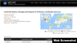 Trang LCLUC đưa thông tin về dự án nghiên cứu tại Việt Nam.