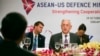 U.S. Defense Secretary Jim Mattis, center, attends an informal lunch meeting at ASEAN Defense Ministers' Meeting in Singapore, Oct. 19, 2018. 