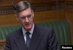 Jacob Rees-Mogg di London, Inggris, 3 April 2019. (Foto: dok).