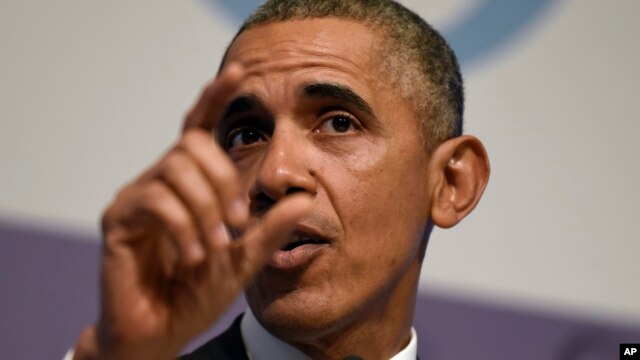 El presidente Barack Obama habla durante una conferencia de prensa con la que cerró su participación en la Cumbre del G20 en Antalya, Turquía.