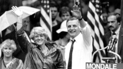Volter Mondejl i Džeraldin Feraro u predsedničkoj kampanji u septembru 1984.