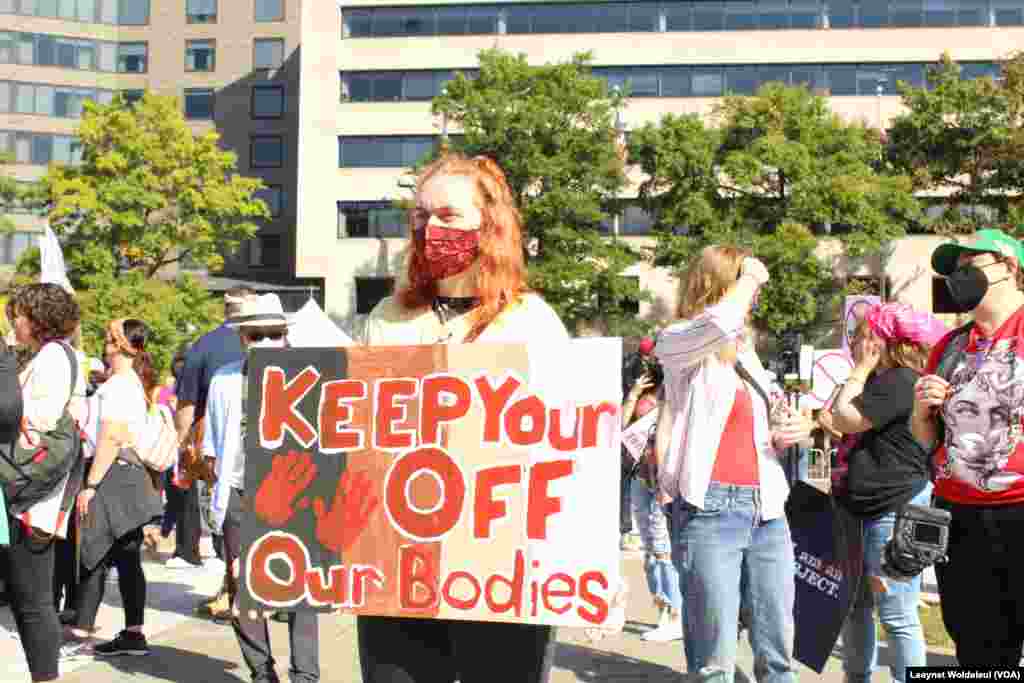 Marcha das Mulheres em Washington DC em resposta &#224; lei anti-aborto no estado do Texas. 2 Outubro 2021