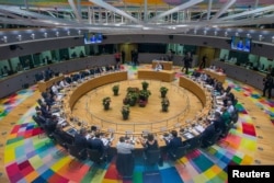 지난 6월 벨기에 브리쉘에서 열린 EU 정상회의 모습.