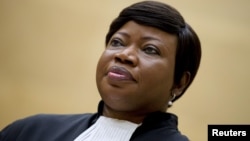 FILE - Prosecutor Fatou Bensouda , Sept. 29, 2015. An Israeli government source said there was contact with the ICC on procedural issues, but declined to go into detail. 