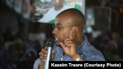 Karim Keïta, ex-député et fils aîné de l'ex-président malien Ibrahim Boubacar Keita recherché par la justice de son pays et visé par un mandat d'arrêt international. Ici lors d'une campagne électorale.