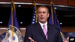 FILE - House Speaker John Boehner of Ohio, shown at a July news conference in Washington, says the District of Columbia school voucher program "has truly made a difference."